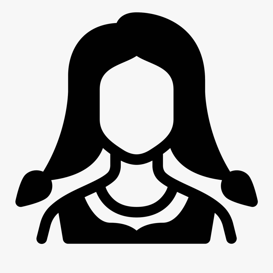 Waitress Filled Icon - Girl Icon Black And White, Transparent Clipart