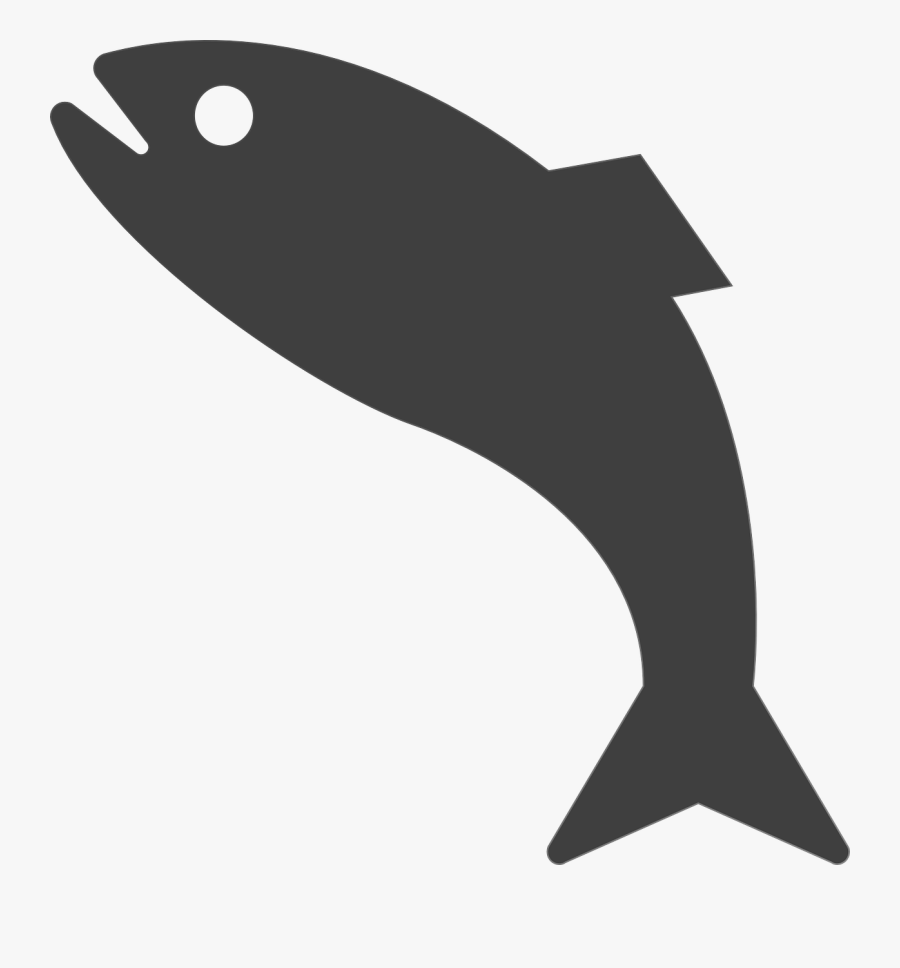 Dark Gray Jumping Fish Clip Art At Clker - Fish Jumping Clip Art, Transparent Clipart