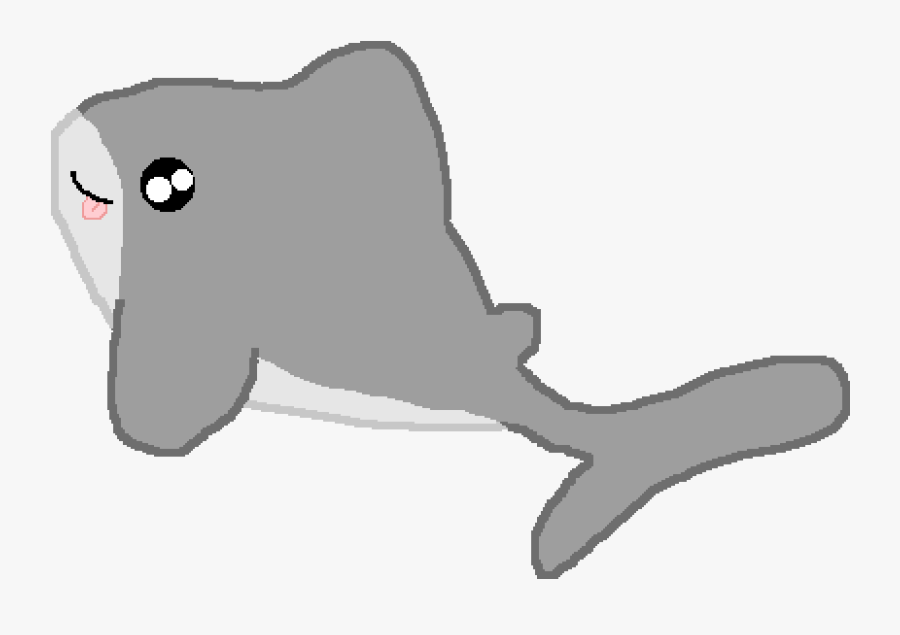 Cute And Derpy Megalodon - Cute Shark Megalodon, Transparent Clipart