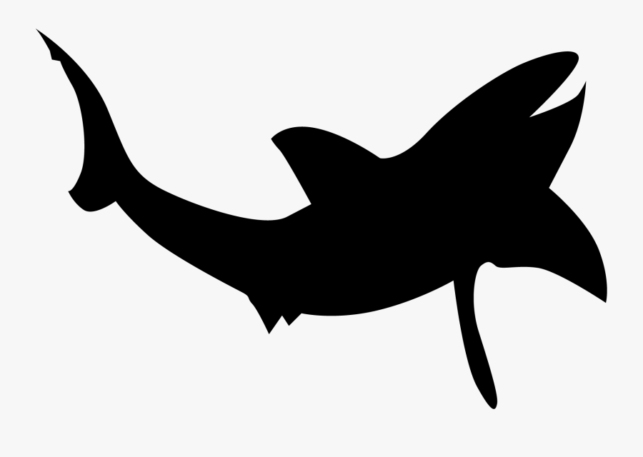 Banner Transparent Stock Shark Silhouette Clip Art - Whale Silhouette Cartoon Shark, Transparent Clipart