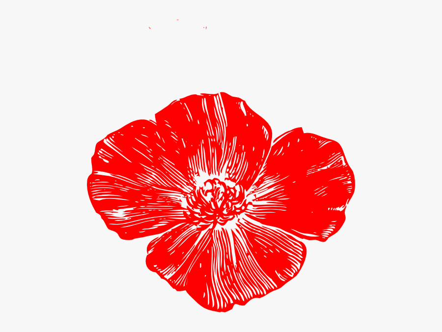 Red Poppy Svg Clip Arts - Peach Flower Clip Art, Transparent Clipart