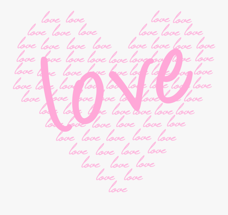 Hearts Clipart Calligraphy - Écrire Dans Un Coeur, Transparent Clipart