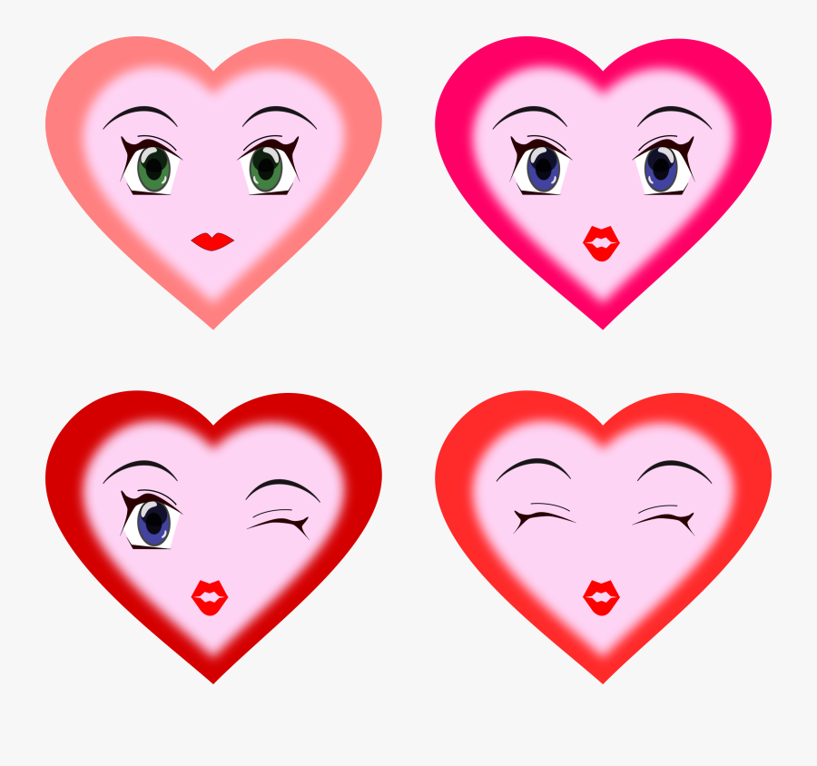 Cartoon Heart Clipart At Getdrawings - Heart Smiley Faces Clip Art, Transparent Clipart