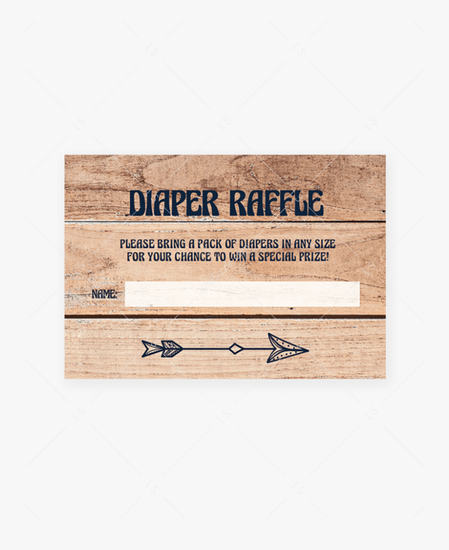 Printable Baby Shower Diaper Raffle Tickets For Rustic - Woodland Diaper Raffle Tickets, Transparent Clipart