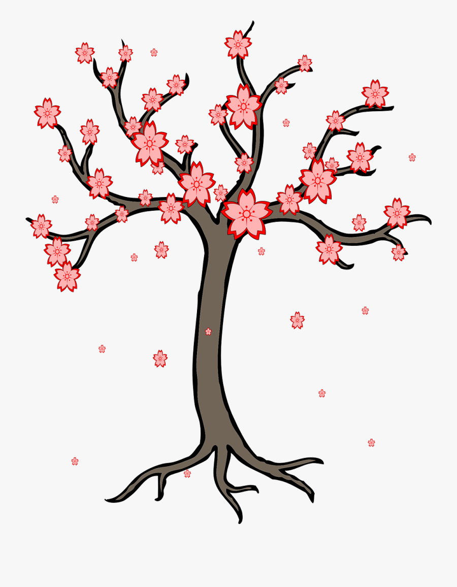 Transparent Cherry Blossom Png - Bare Tree Clip Art, Transparent Clipart