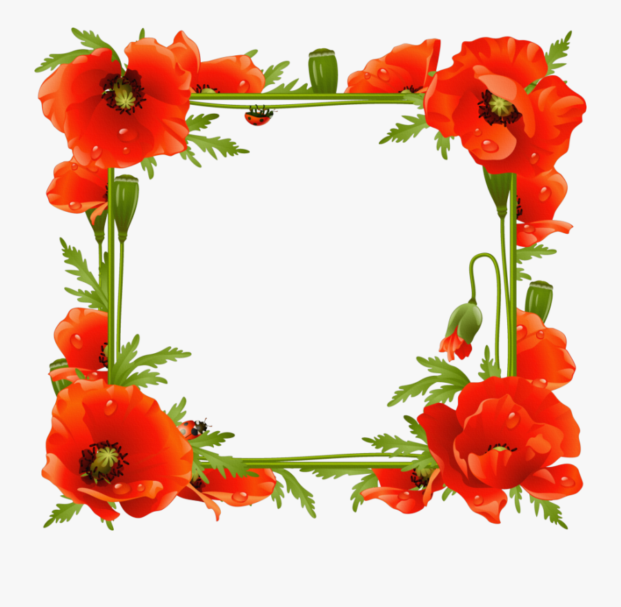 Transparent Frame Ramki I - Poppy Frame Png, Transparent Clipart