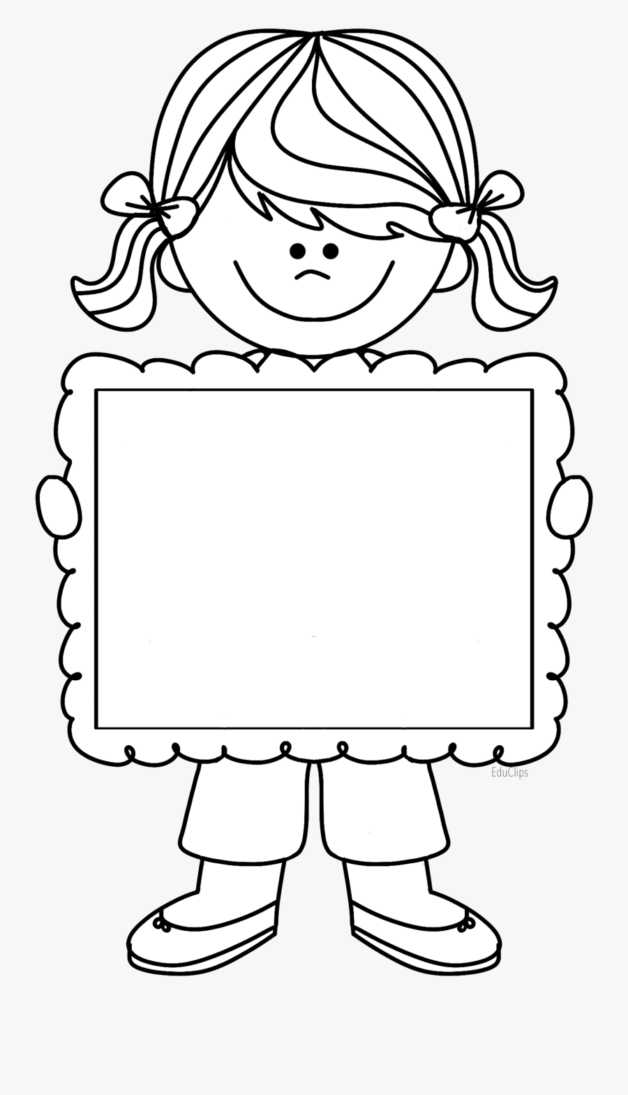 Http Media Cache Cd - Girl Holding Clipart Black And White, Transparent Clipart