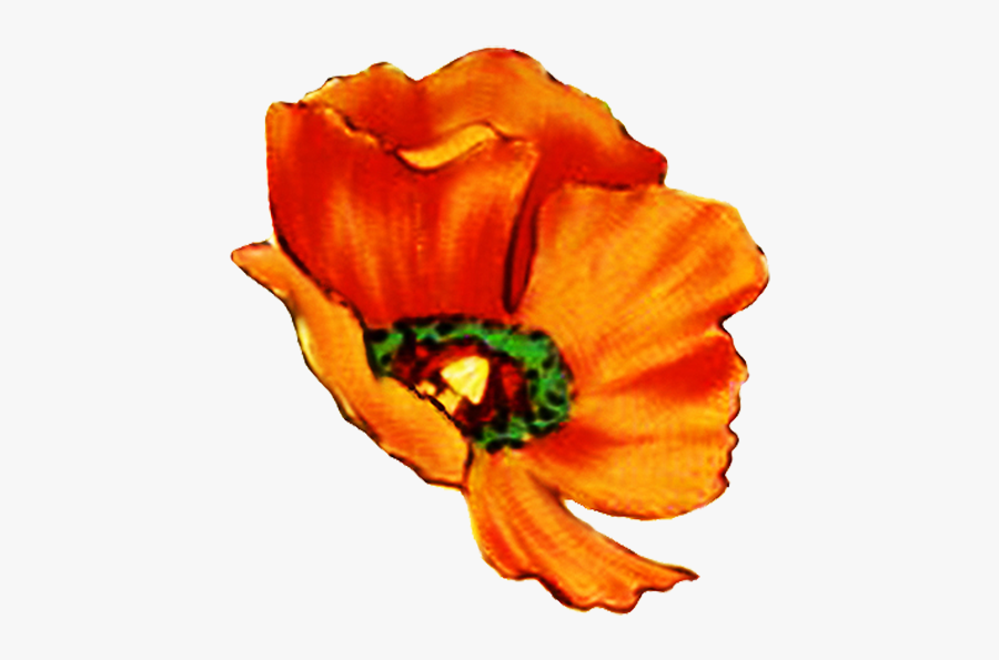 Digital Scrapbooking Flowers Poppy Head - Transparent Background Vintage Flower Png Pack, Transparent Clipart