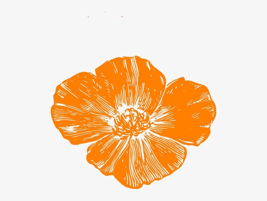 Golden Poppy Clip Art, Transparent Clipart