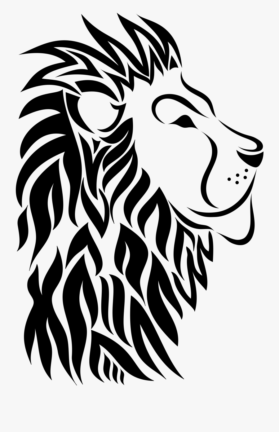 Transparent Lion Clipart Black And White - Scroll Saw Patterns, Transparent Clipart