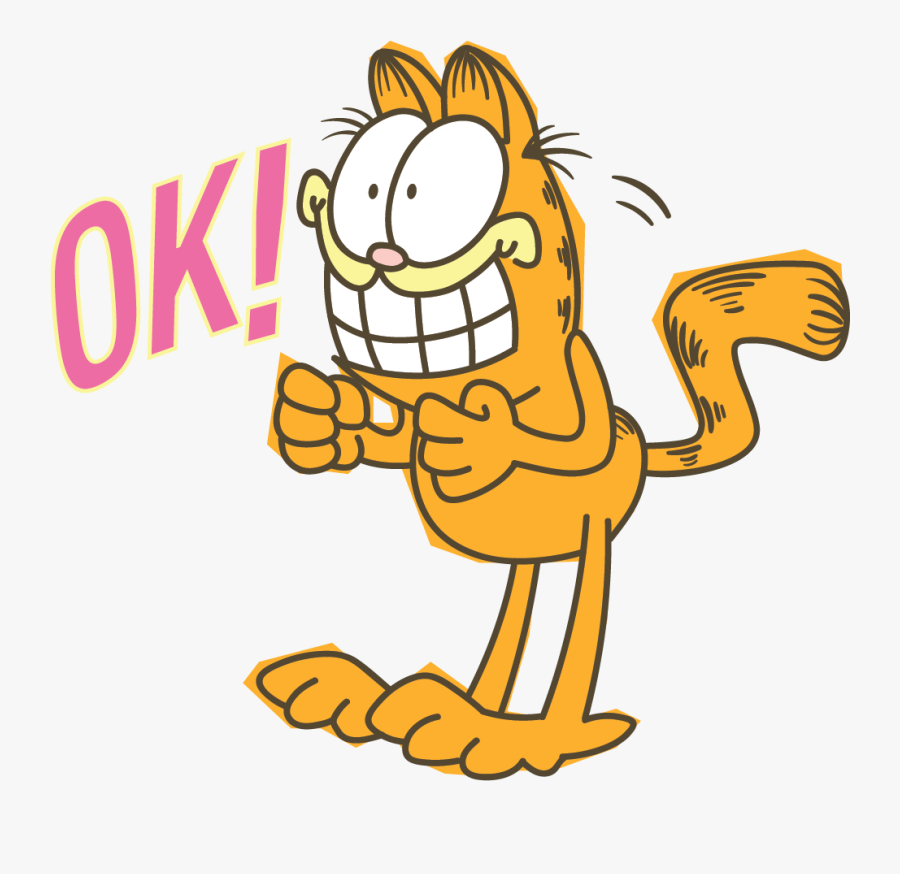 Garfield Line Messaging Sticker - Transparent Garfield Stiker Line, Transparent Clipart