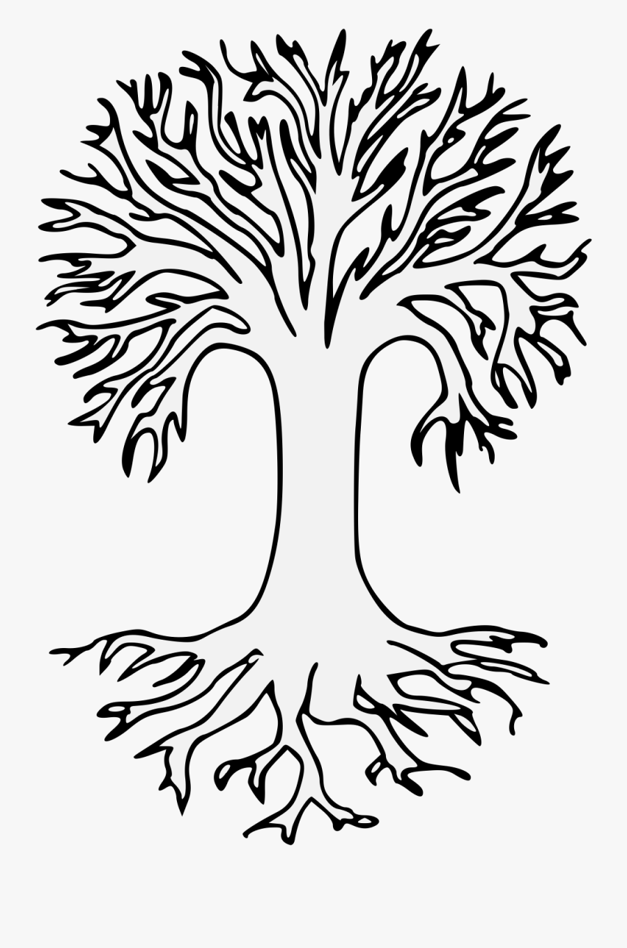 Transparent Background Roots Tree, Transparent Clipart