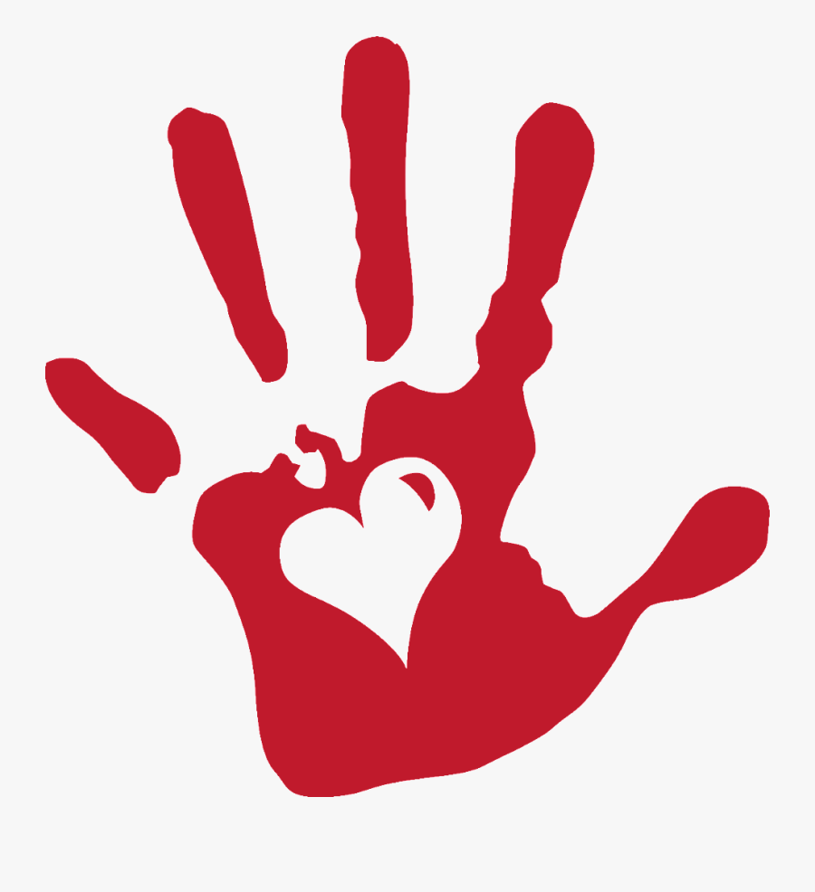 Helping Hand Red Logo, Transparent Clipart