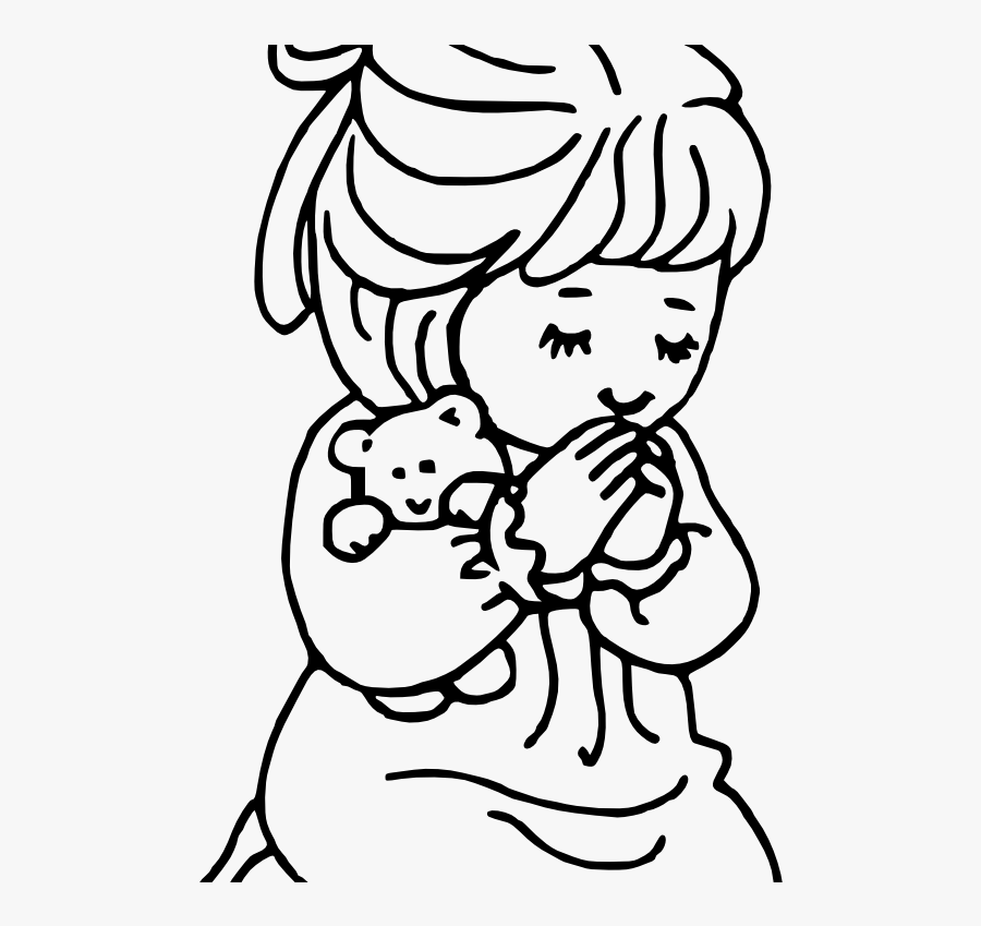 Clip Art Freeuse Praying Hands Child Clip Art Transprent - Child Praying Drawing, Transparent Clipart