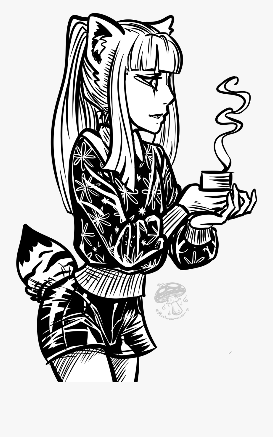 Transparent Girls Clipart Black And White - Cartoon, Transparent Clipart