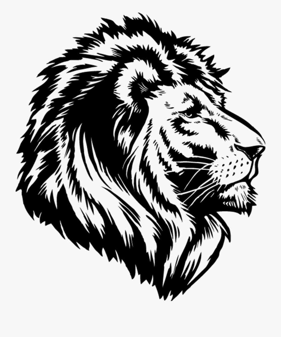 Lion Png Black And White, Transparent Clipart