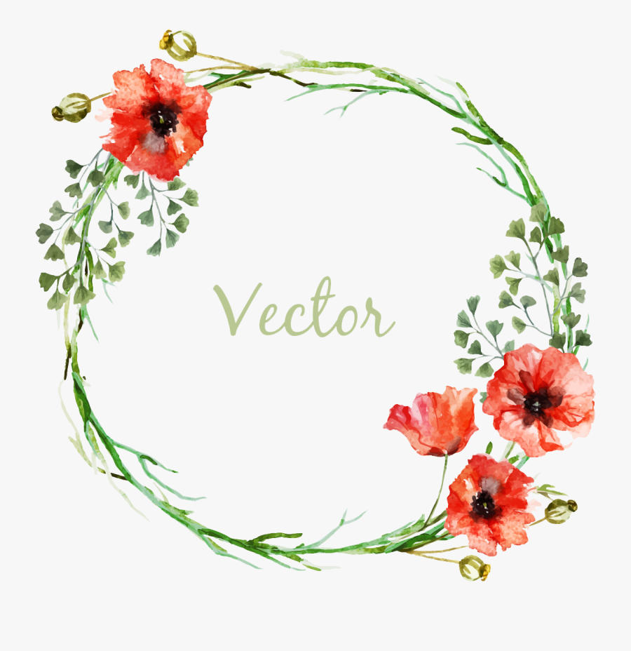 Flower Clipart Paprika - Circle Flower Border Design, Transparent Clipart