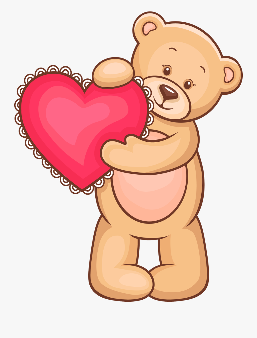 Teddy Bear Clip Art - Osito San Valentin Png, Transparent Clipart