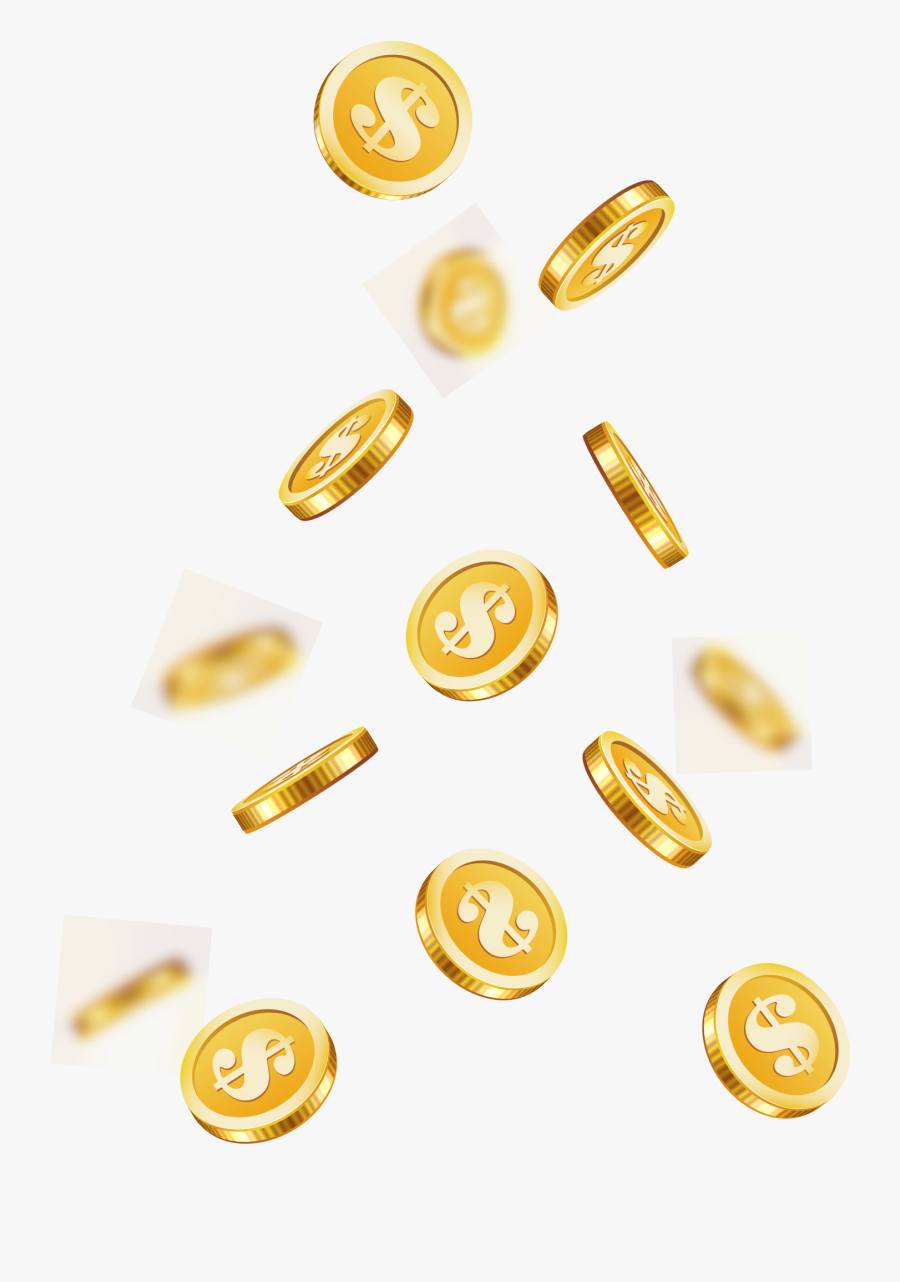 Gold Coin Effect Png, Transparent Clipart