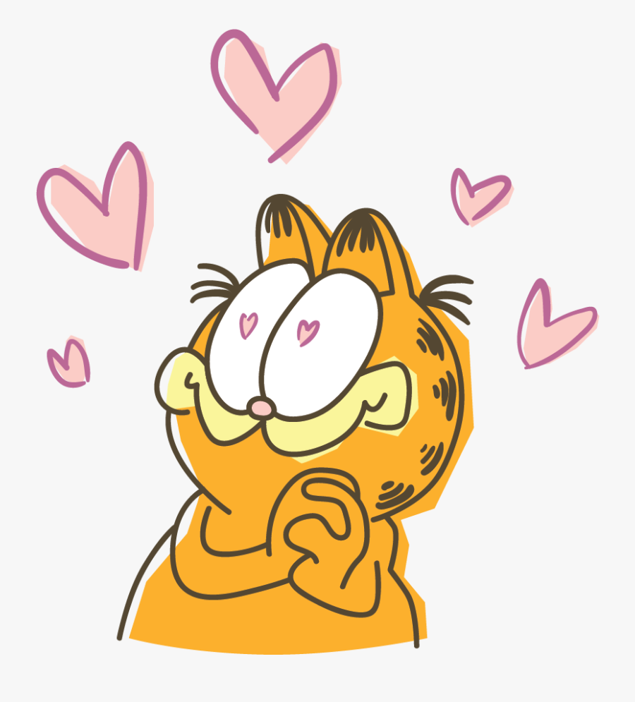 Garfield Line Messaging Sticker - Garfield Line Stickers, Transparent Clipart