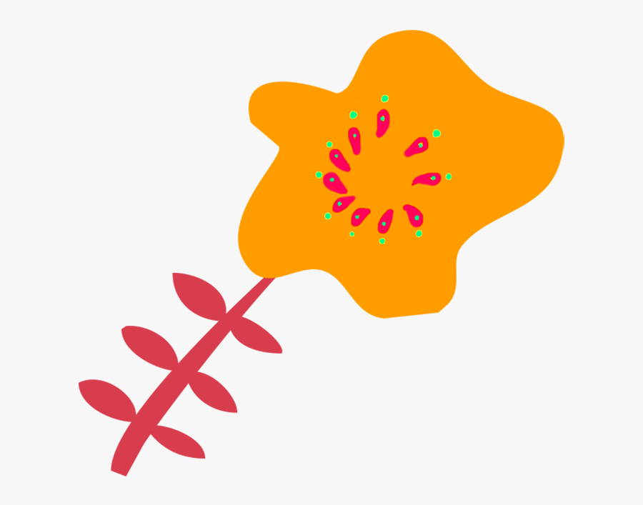 Scrapbooking Flower Orange - Drawing, Transparent Clipart