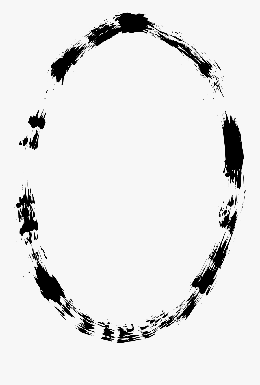 Oval Clip Art Border - Grunge Oval Png, Transparent Clipart