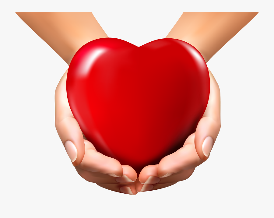 Svg Freeuse Download Hands Holding Heart Clipart - Hand With Heart Png, Transparent Clipart