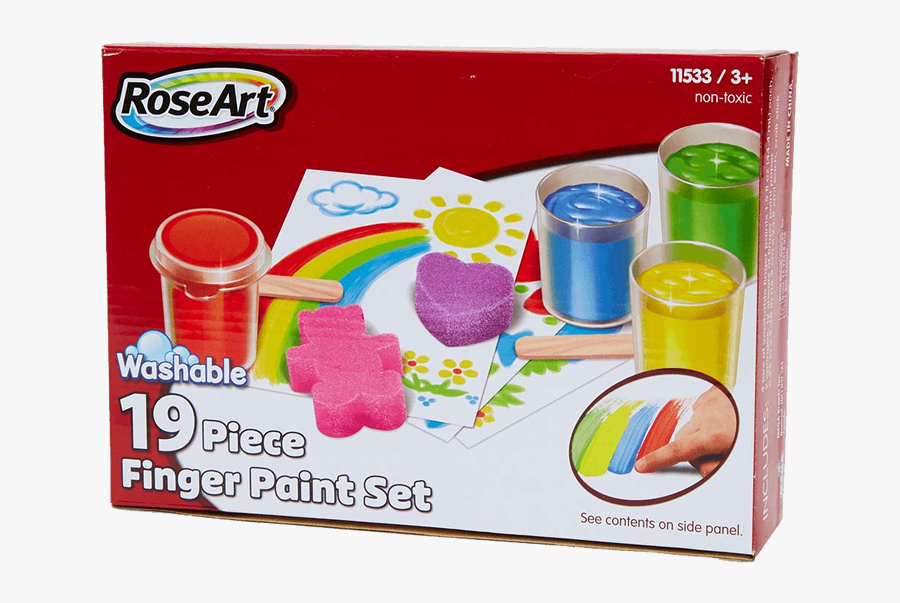 Painting Clipart Finger Painting - Rose Art Finger Paint Set, Transparent Clipart