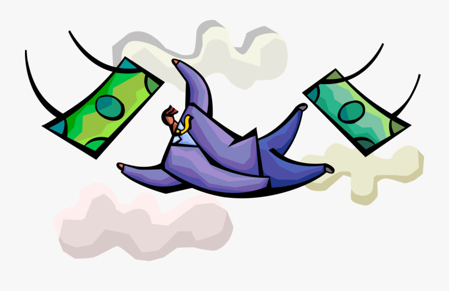 Vector Illustration Of Businessman Takes Financial, Transparent Clipart