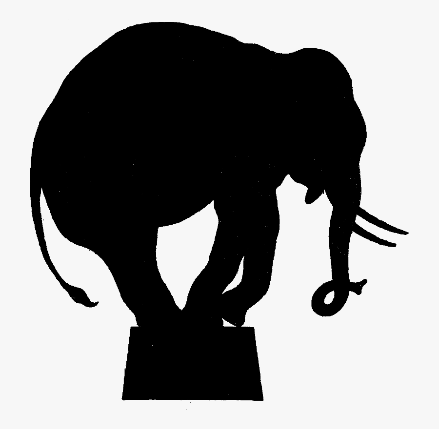 Silhouette Circus Elephant Clipart, Transparent Clipart
