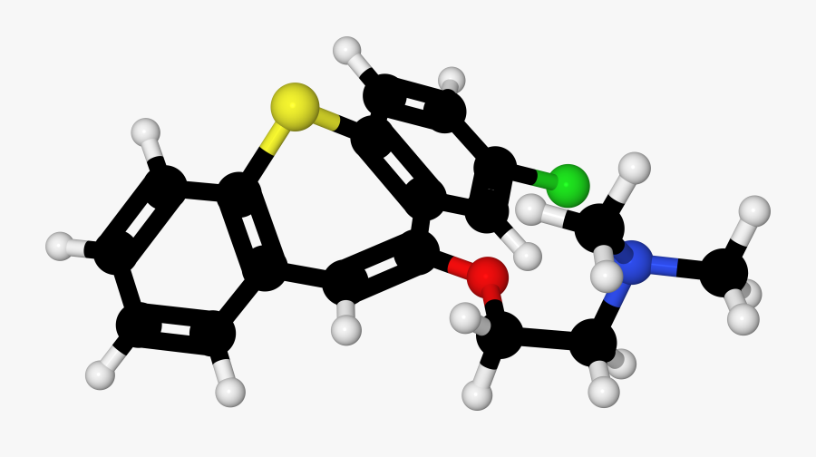 Banner Transparent Download File Zotepine Optimized - Cinnarizine Ball And Stick Model, Transparent Clipart