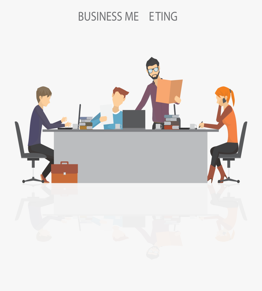 Transparent Corporate Clipart - Business Meeting Cartoon Transparent, Transparent Clipart