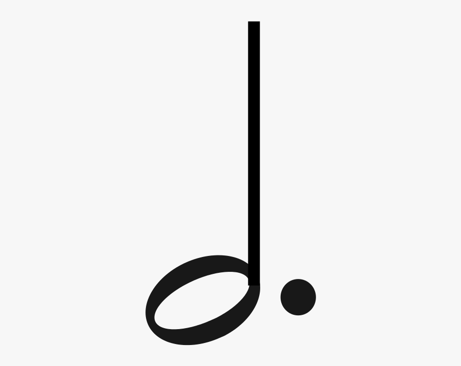 Dotted Half Note With Upwards Stem - Dotted Half Note Symbol, Transparent Clipart