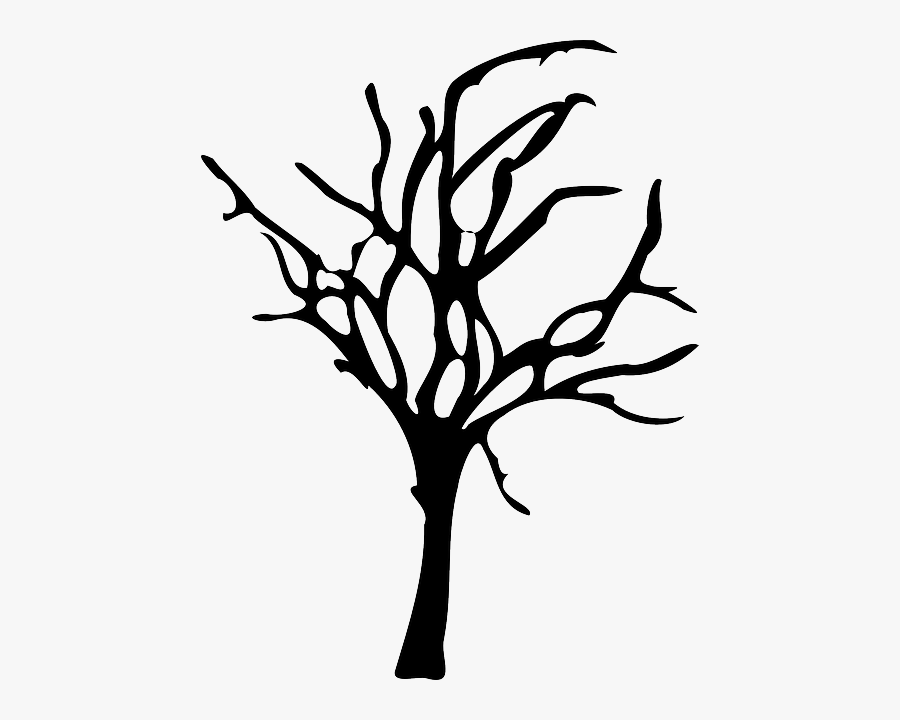 Tree Branch Clip Art - Creepy Tree Clipart, Transparent Clipart