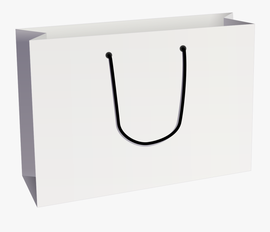 White Paper Bag Template, Transparent Clipart