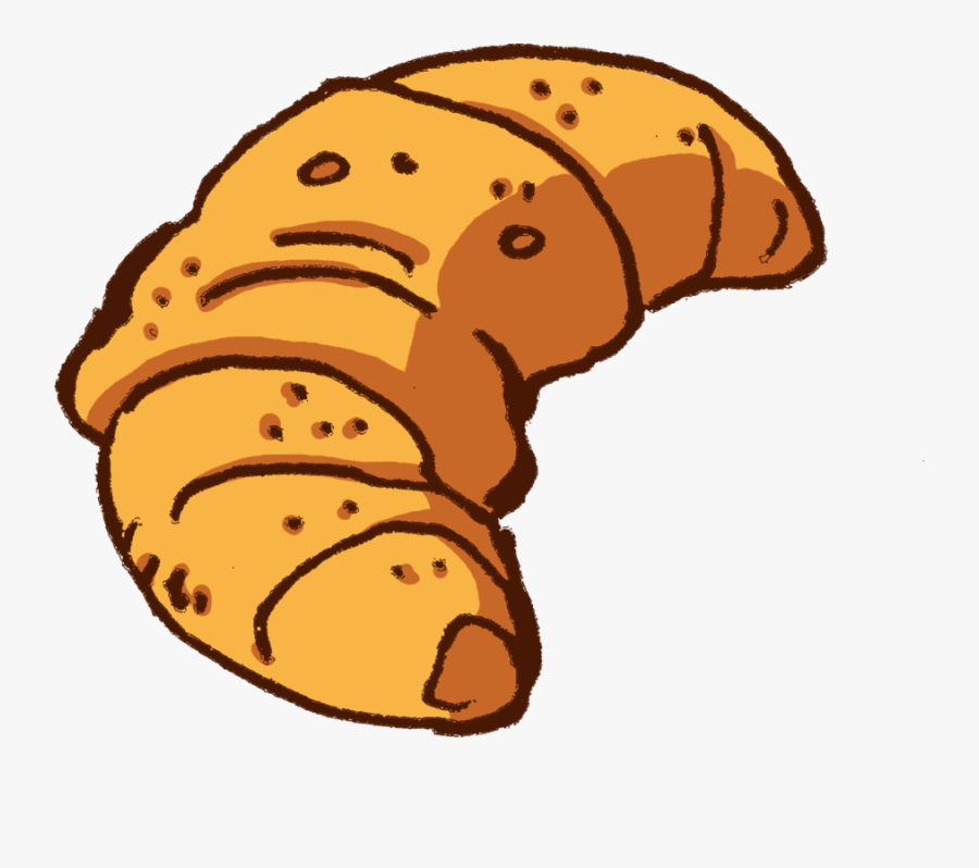 Croissant By Oclero On Clipart Library - Cartoon French Food Png, Transparent Clipart