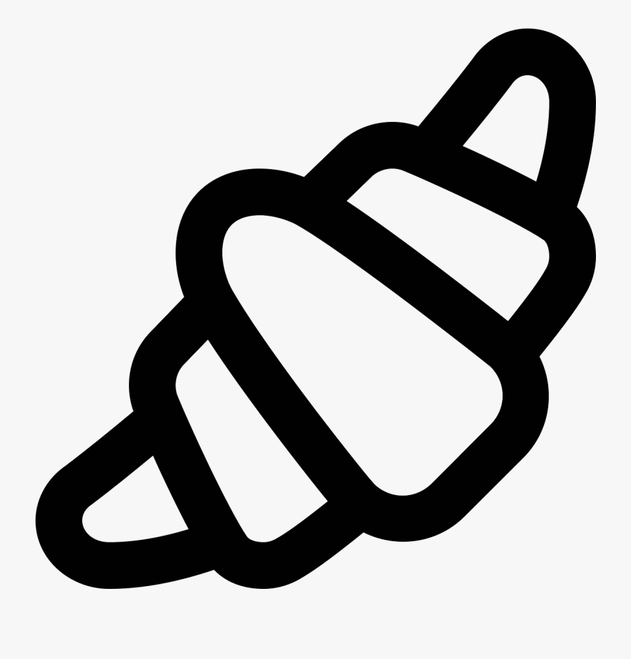 Transparent Croissants Clipart - Croissant T Icon Png, Transparent Clipart