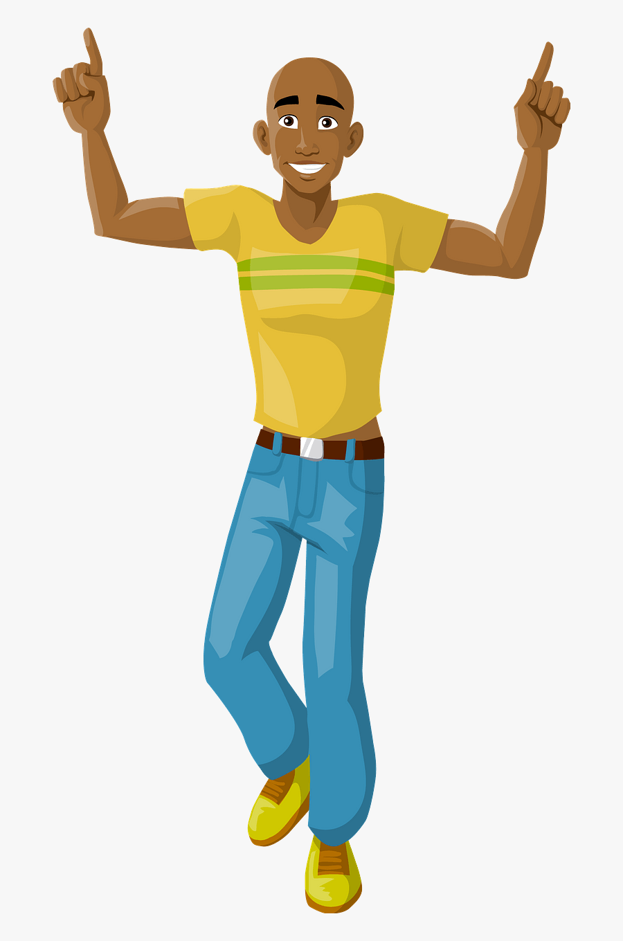 Cartoon Man Dancing Transparent, Transparent Clipart