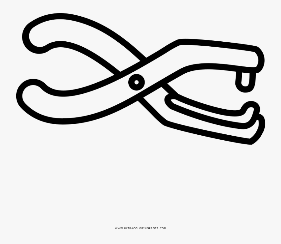 Hole Punch Coloring Page, Transparent Clipart