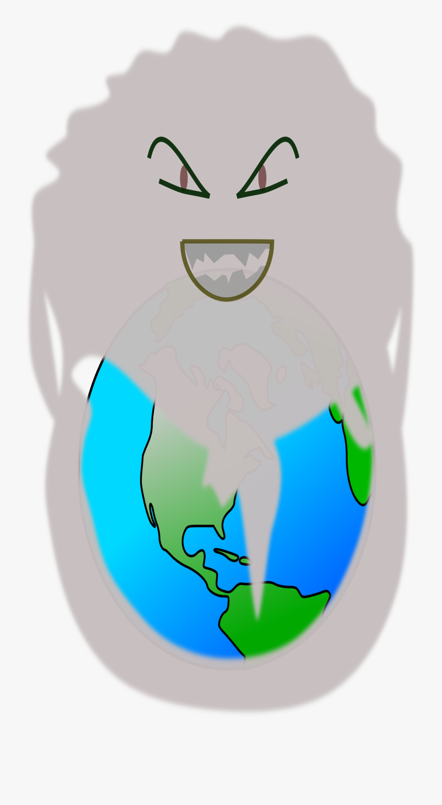 Air Pollution Earth Natural Environment Water Pollution - Pollution Devil, Transparent Clipart