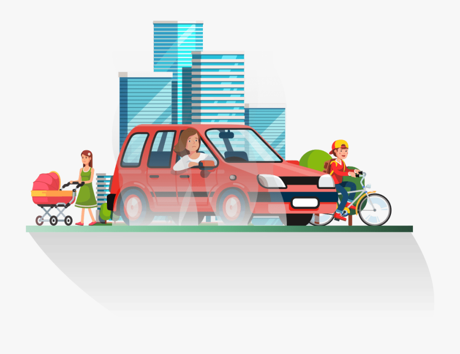 Bad Air Pollution - Car In City Clipart, Transparent Clipart
