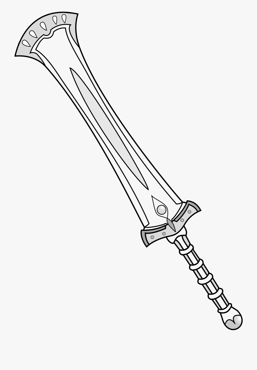 Drawn Free Clipart On - Sword With Axe Tip, Transparent Clipart