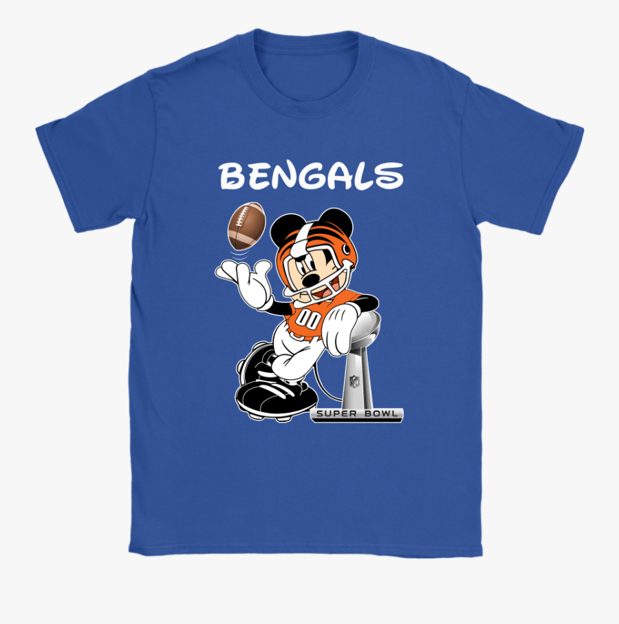 Mickey Bengals Taking The Super Bowl Trophy Football - Nfl, Transparent Clipart