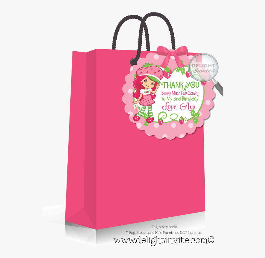 Strawberry Shortcake Party Favor - Alice In Wonderland Thank You Tags, Transparent Clipart