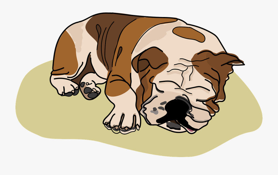 Graphic Dog Sleeping, Transparent Clipart