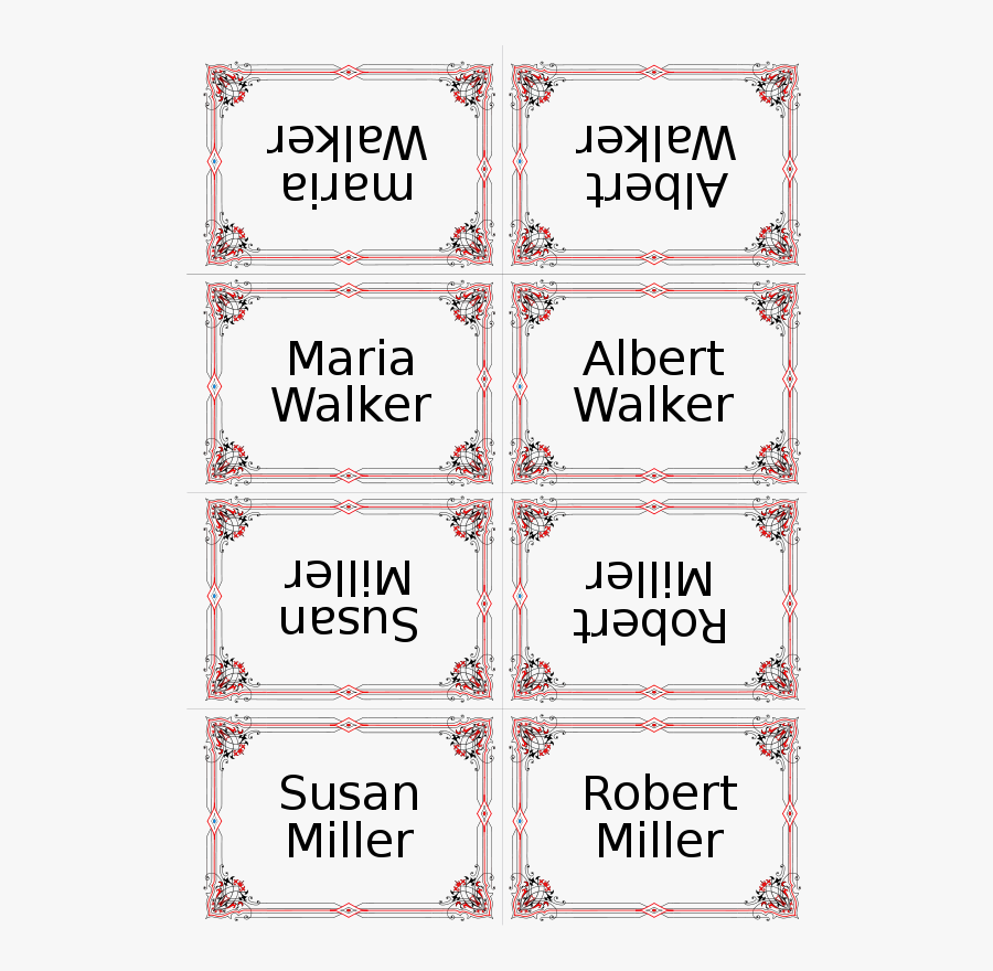 Place Cards - Id Card Clip Art, Transparent Clipart