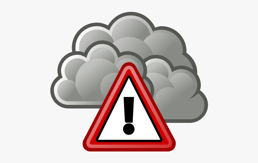 Storm Warning Sign Vector Image - Weather Symbols, Transparent Clipart
