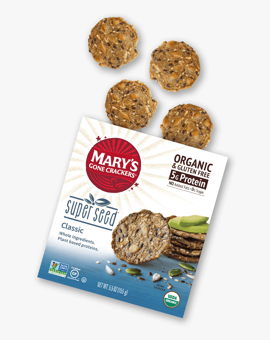 Mary"s Gone Crackers Classic Super Seed Crackers - Mary's Gone Crackers, Transparent Clipart