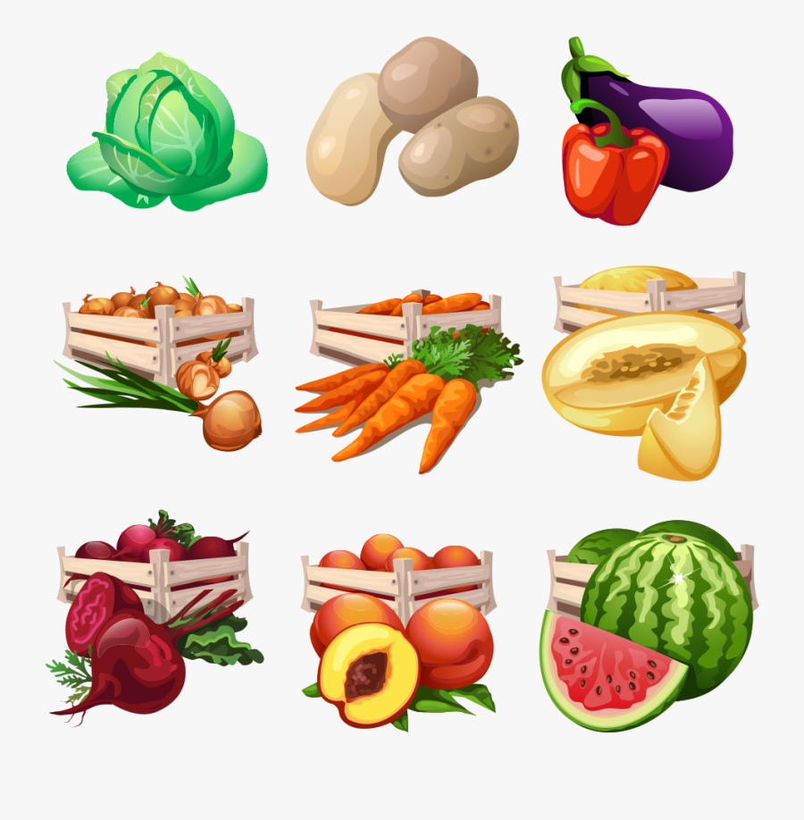 Fruit Watermelon Illustration Cartoon - Harvest Vegetable And Fruits, Transparent Clipart