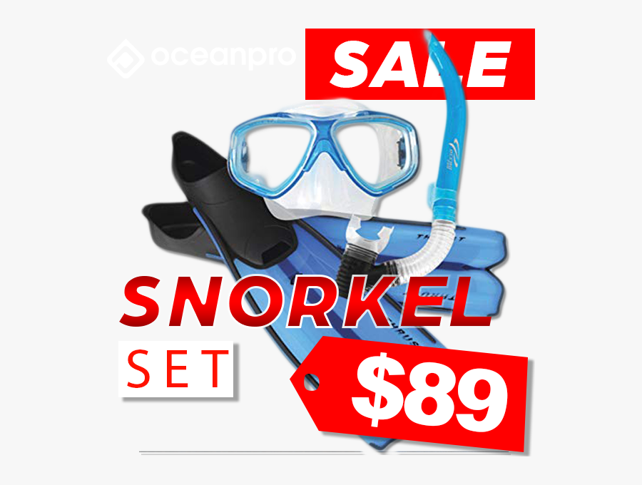 Transparent Snorkeling Gear Clipart - Diving Mask, Transparent Clipart
